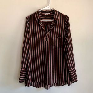 Anthro Pleione Striped Blouse